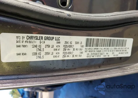 2014 Dodge Journey Sxt from USA, damaged, VIN 3C4PDDBG7ET302271